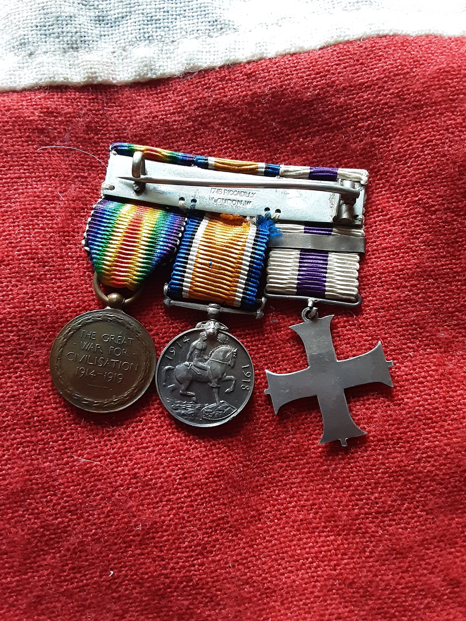 Attributed miniature MC & bar gallantry group. Captain Richard R Rathbone. 1/6 Liverpool. Pulborough. - Image 11