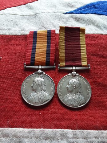 QSA & China 1900 Pair. Stoker George Green. HMS Terrible. North Shields