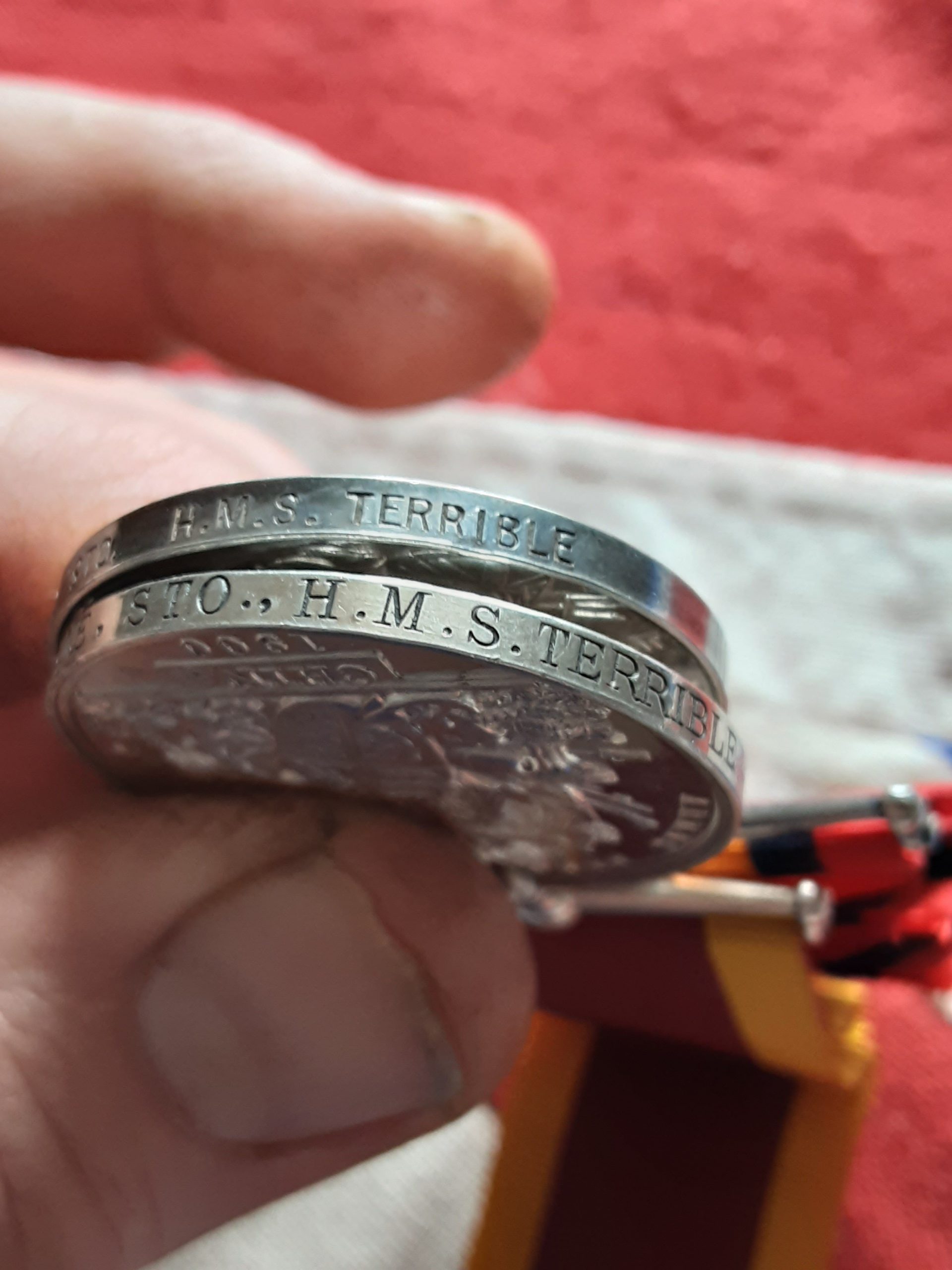 QSA & China 1900 Pair. Stoker George Green. HMS Terrible. North Shields - Image 4