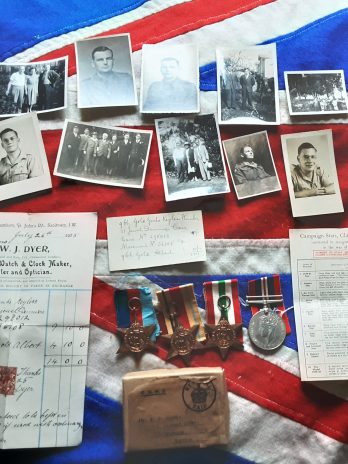 Ww2 Officers Group .E W Adams .Royal Engineers .Fetcham. Surrey .