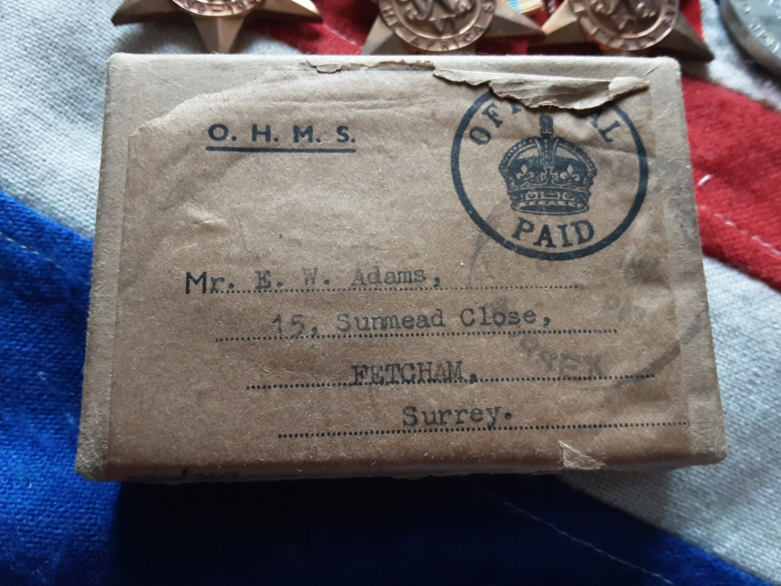 Ww2 Officers Group .E W Adams .Royal Engineers .Fetcham. Surrey . - Image 3