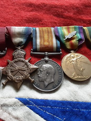 WWI DCM gallantry group. WO CLI James Hart. 4th Northumbrian Brigade Royal Field Artillery.