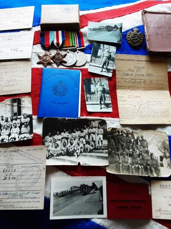 WWII Normandy group. Clifford George Allen. 732 Company Royal Engineers. Balham, Streatham.