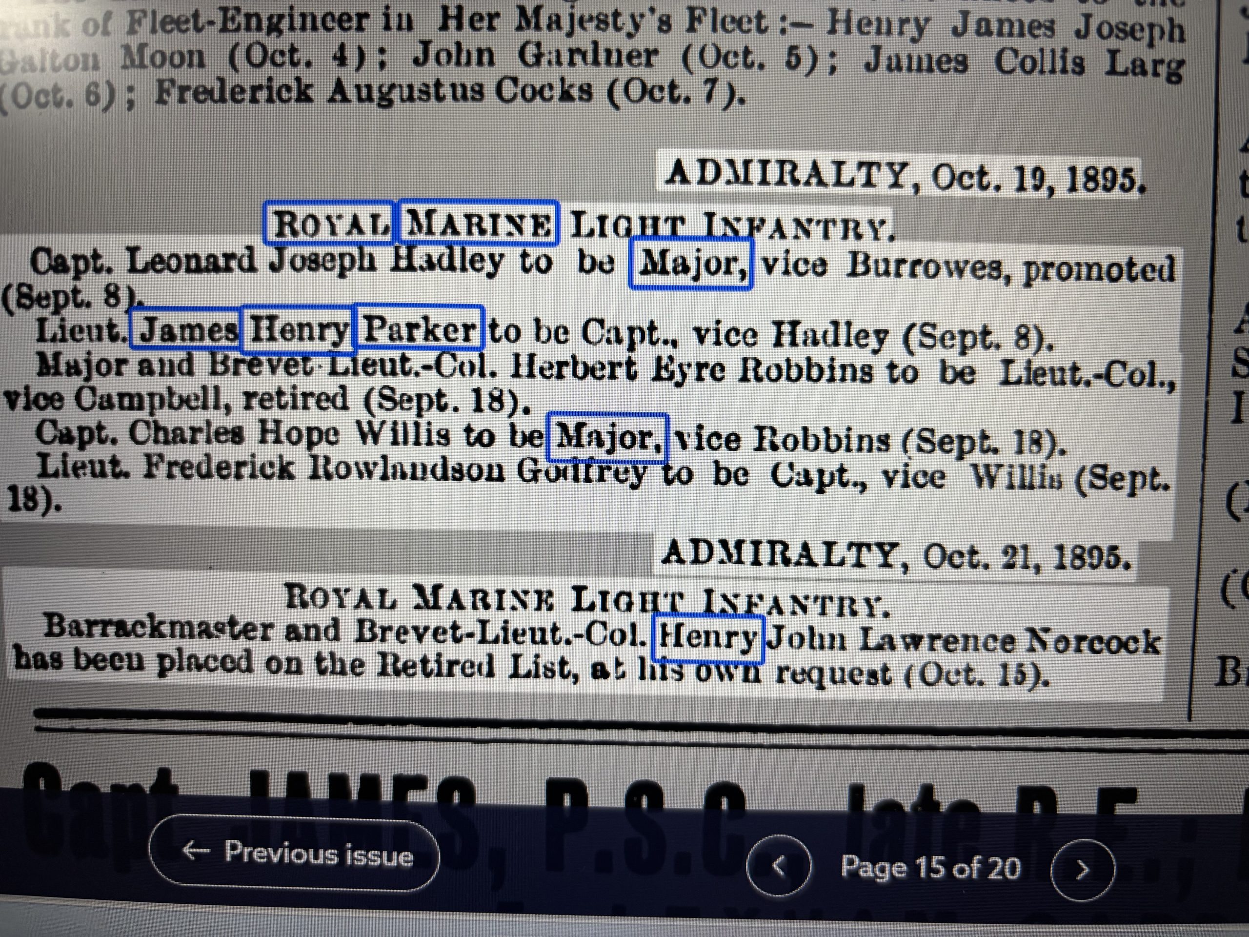 BWM, Messina Earthquake 1908 with Order of St Maurice and Lazurus. Lieutenant Colonel Parker. RMLI. Mitcham, Surrey. - Image 2
