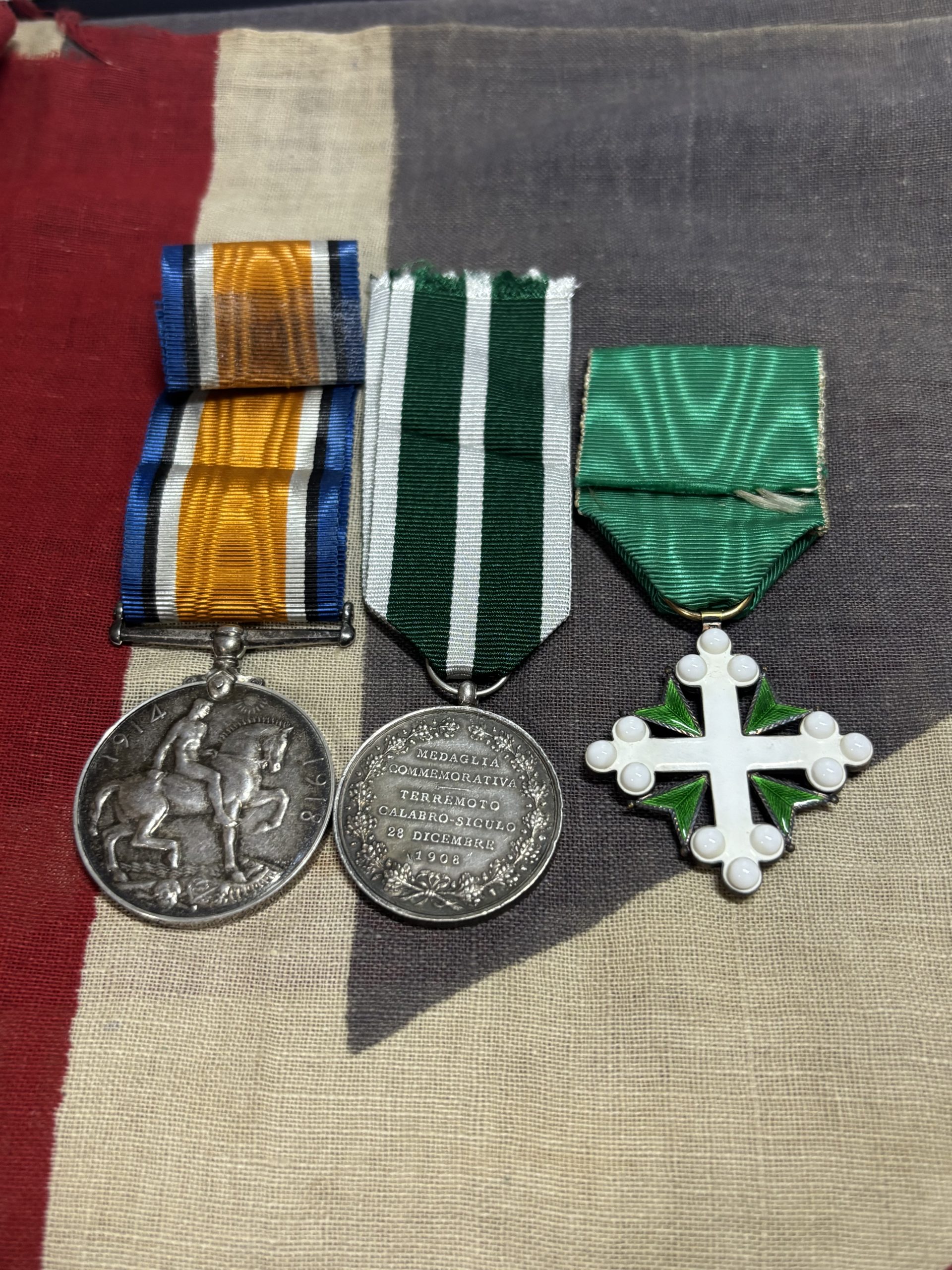 BWM, Messina Earthquake 1908 with Order of St Maurice and Lazurus. Lieutenant Colonel Parker. RMLI. Mitcham, Surrey. - Image 7