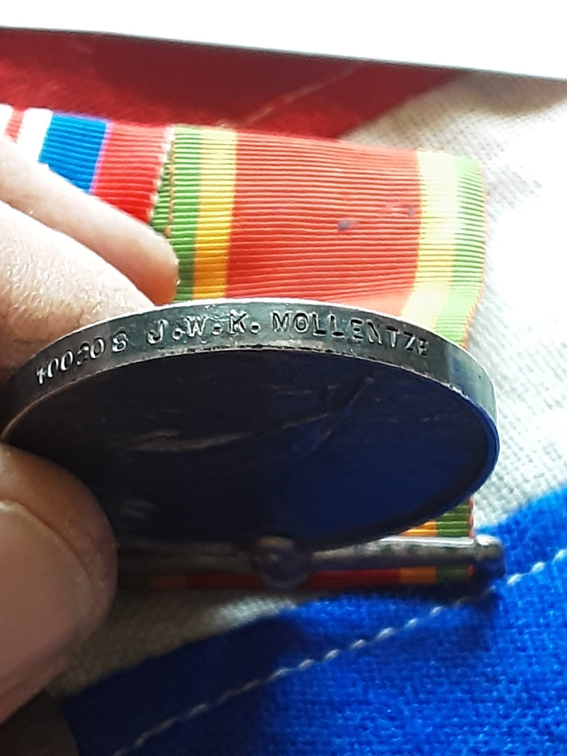 WWII South African Airforce group. Cpl John William Keith Mollentze. 35 Squadron. Born Queenstown. - Image 2