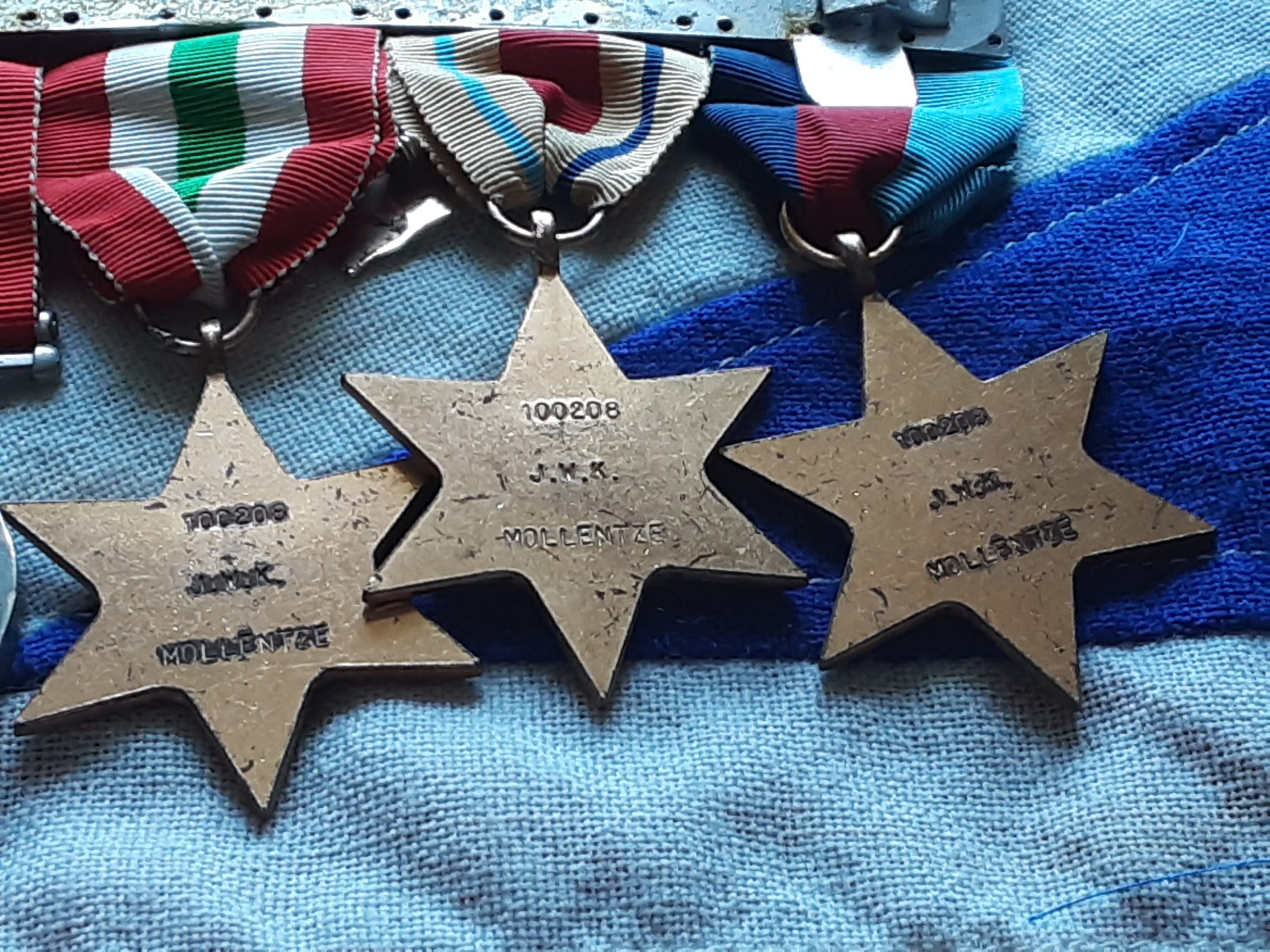 WWII South African Airforce group. Cpl John William Keith Mollentze. 35 Squadron. Born Queenstown. - Image 4