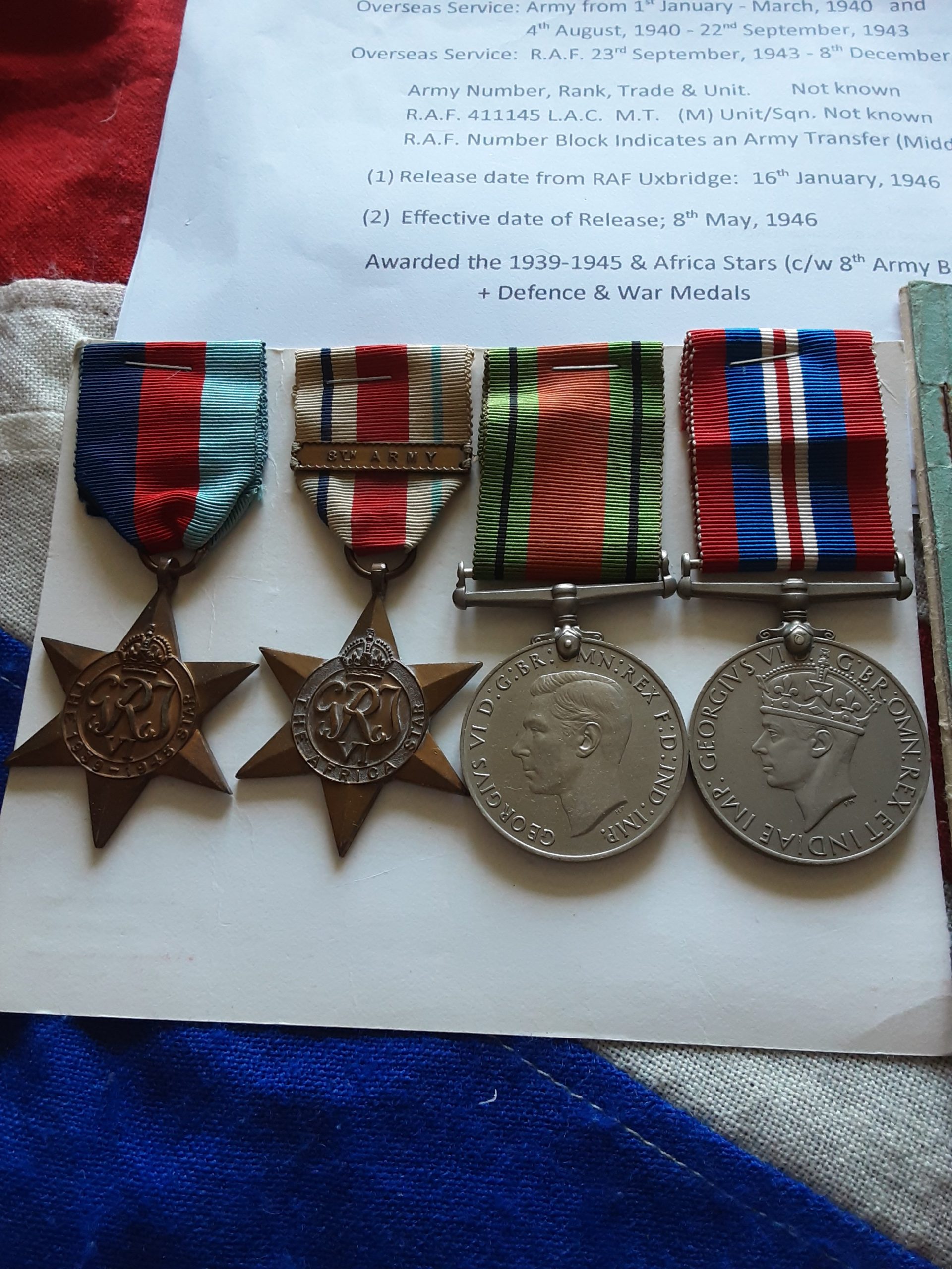 Unusual WWII 8th Army & RAF group. George Hamish Anderson. Brentford - Image 2