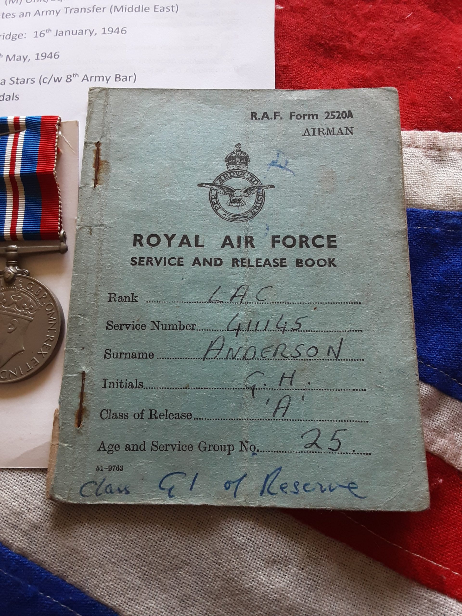 Unusual WWII 8th Army & RAF group. George Hamish Anderson. Brentford - Image 3