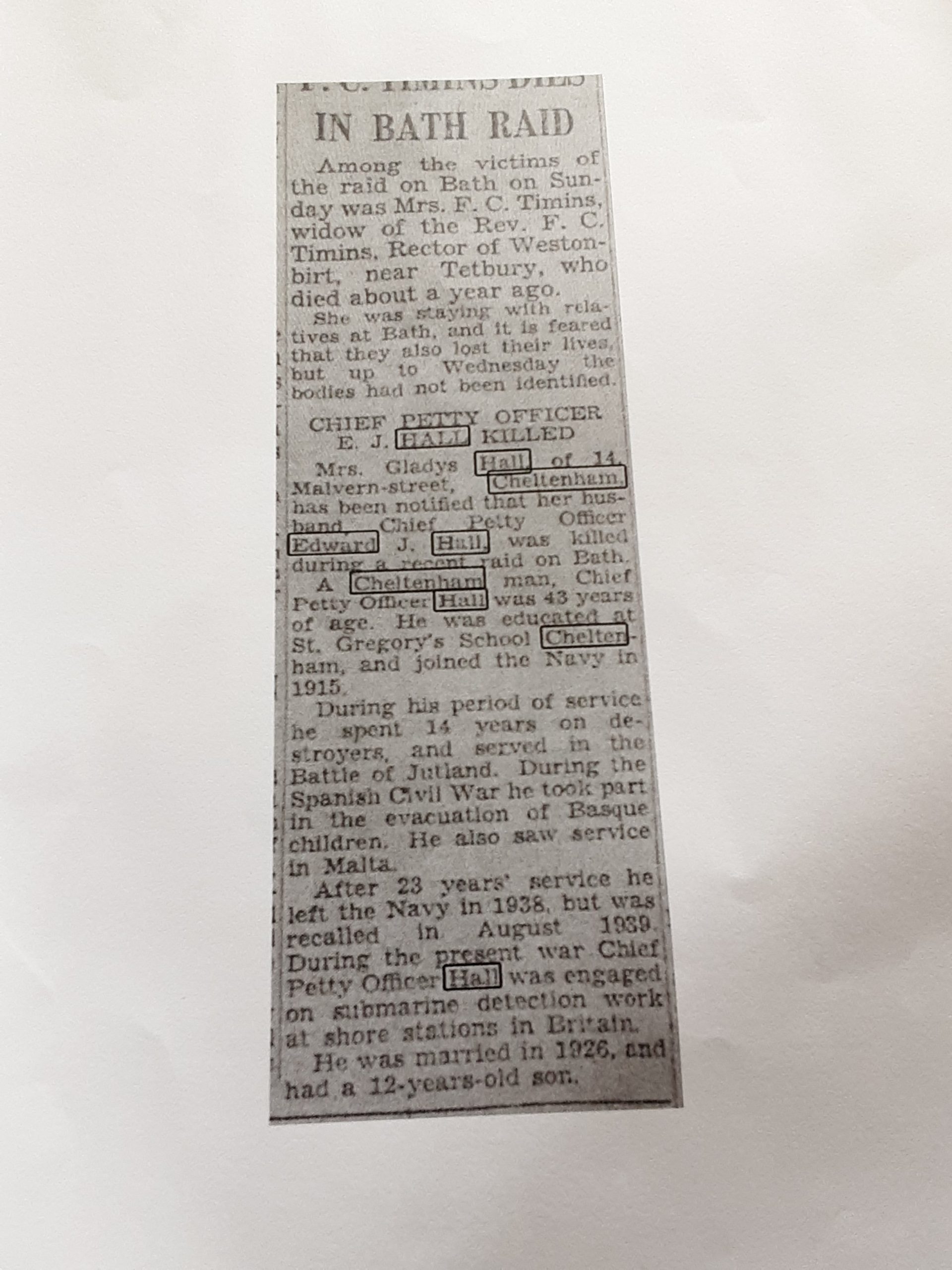 WWI/WWII royal Navy grouping. CPO Edward J Hall. HMS Osprey. Died Bath Blitz - Image 11