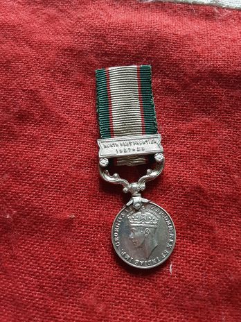 Period Miniature India General service medal Northwest Frontier 1937-39 .