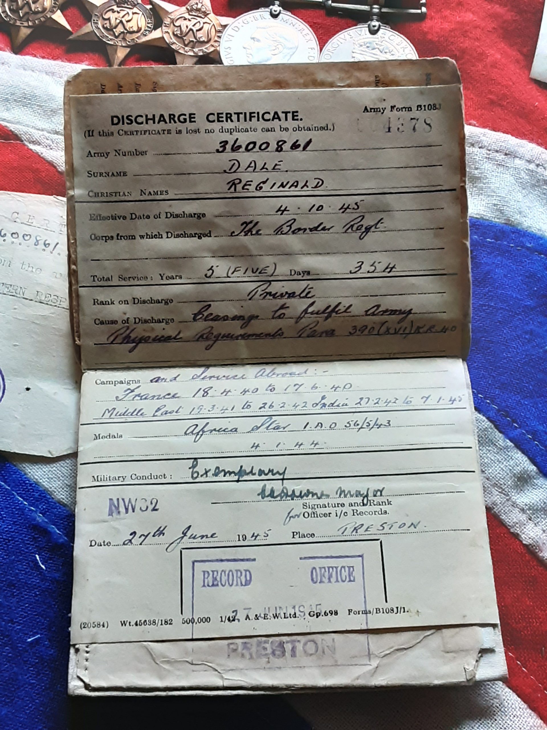 WWII Africa & Burma group. Reginald Dale. Border Regiment. Chindit? - Image 6