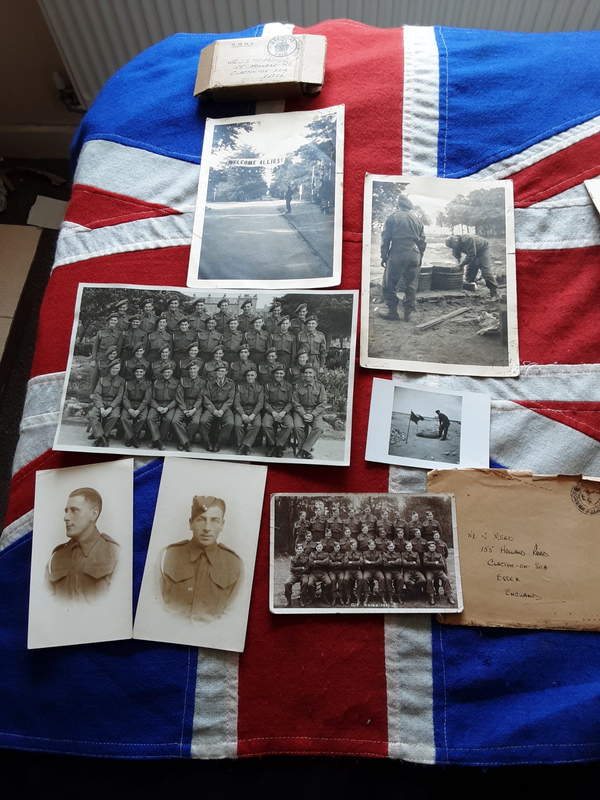 Ww2 Normandy Group . John Stanley Mead 43rd Wessex . Ra & 398 wks Coy Re .Wd July 44.Clacton . - Image 3
