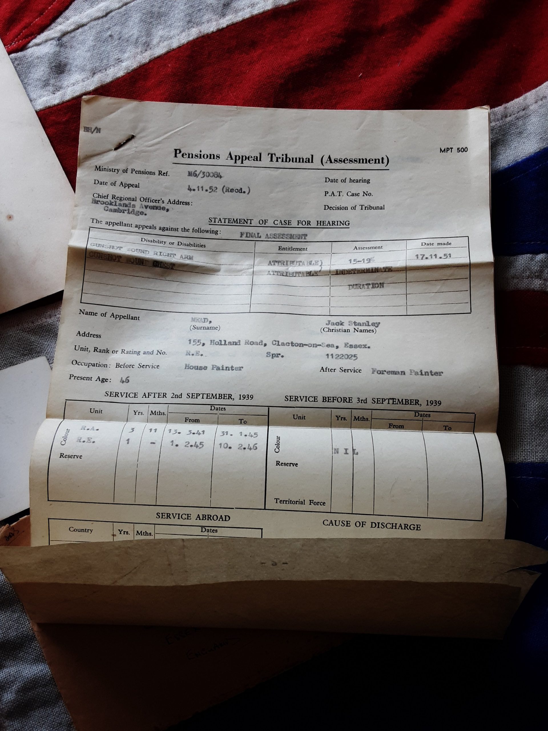 Ww2 Normandy Group . John Stanley Mead 43rd Wessex . Ra & 398 wks Coy Re .Wd July 44.Clacton . - Image 8
