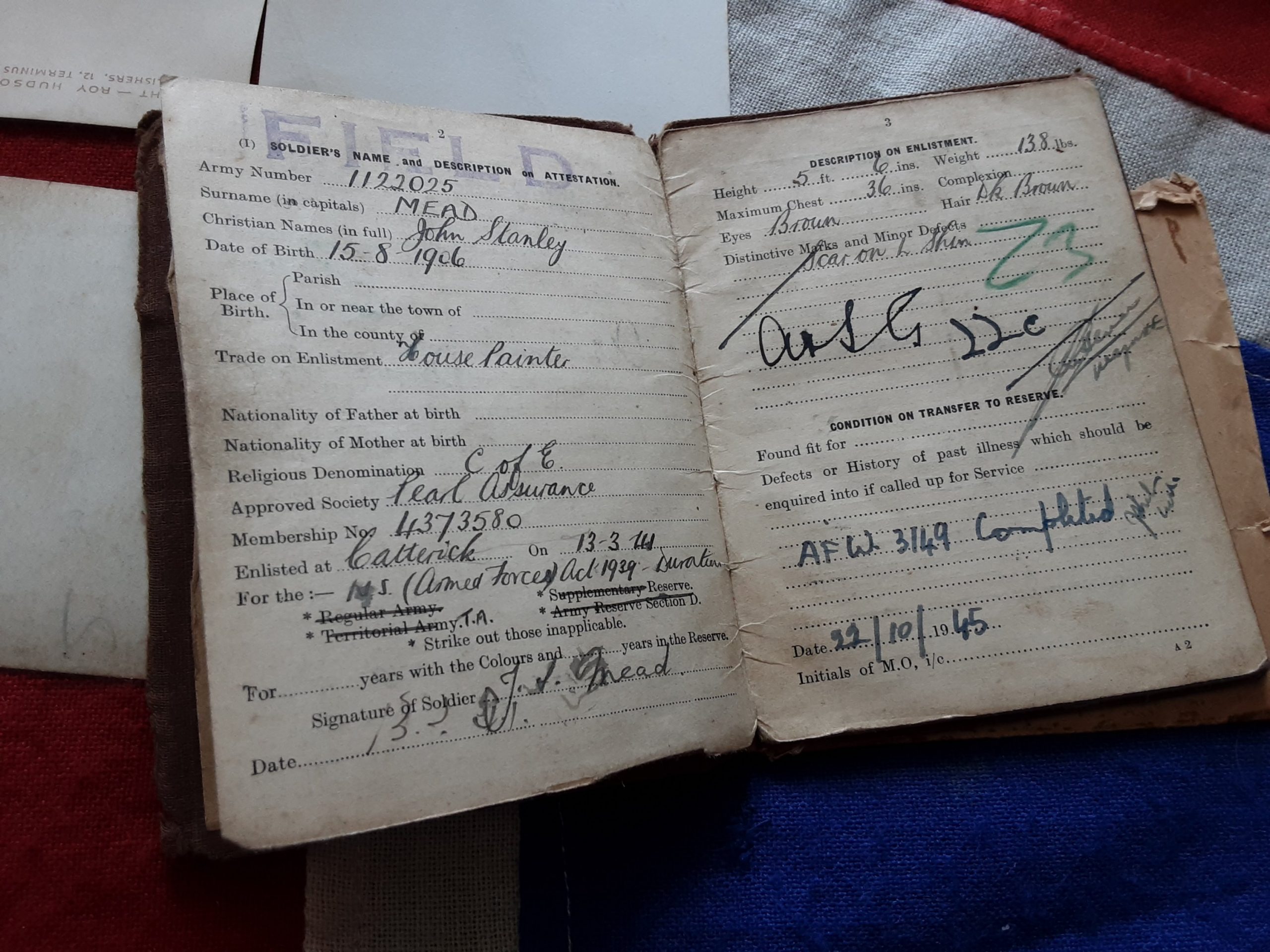 Ww2 Normandy Group . John Stanley Mead 43rd Wessex . Ra & 398 wks Coy Re .Wd July 44.Clacton . - Image 12