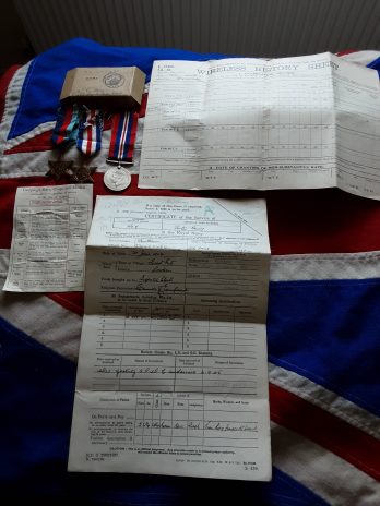 Royal Navy .Normandy Landing Craft Sunk Mine . Telegraphist Victor H Hoy .Forest Gate.