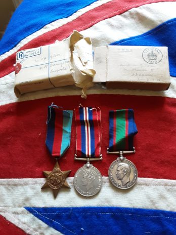 WWII RNR group. Leading Seaman SH Gibson. Liverpool
