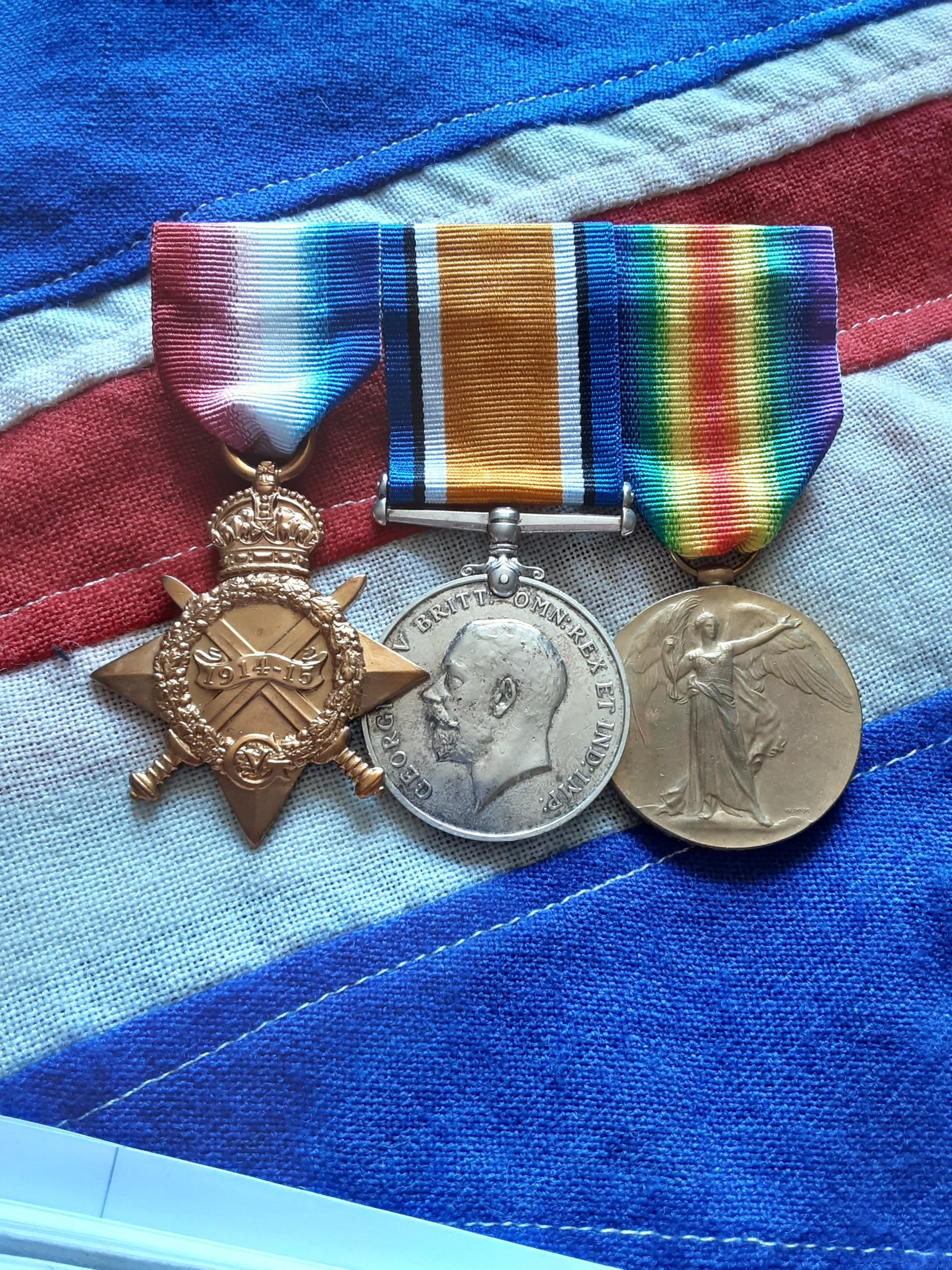 1915 Trio. George Buggs. 8th Royal West Kents. Wounded October 1915.