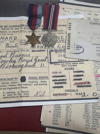 Battle of France 1940 POW Pair with postcard.