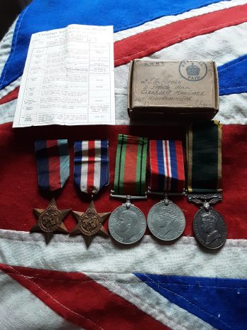 Boxed France & Germany Territorial group. John E Boden. Veterinary Corps & KSLI. Cleobury Mortimer