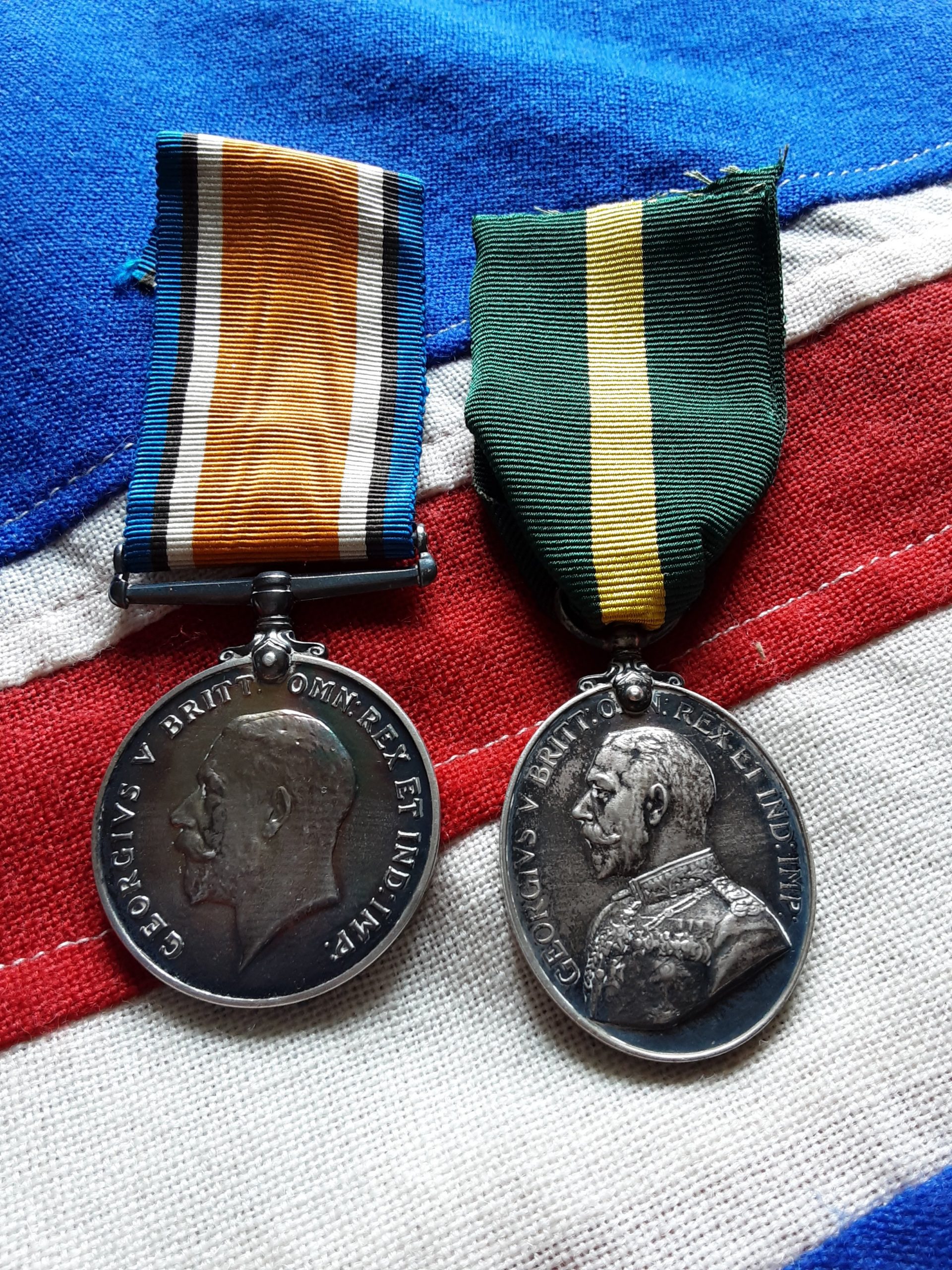 WWI BWM & TFEM. Charles William Pewter. Essex & Gloucestershire Regiments. Attached KAR. Bradwell on Sea