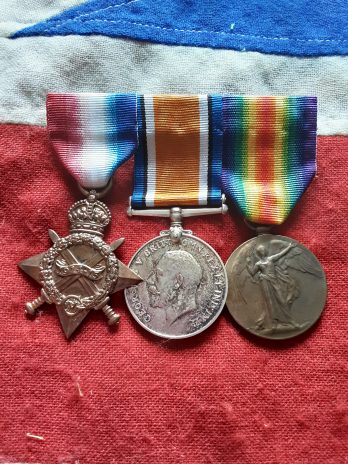 1915 Trio. Matthew Gold. Gordon Highlanders & MGC. Wounded twice. Born Lesmahagow.