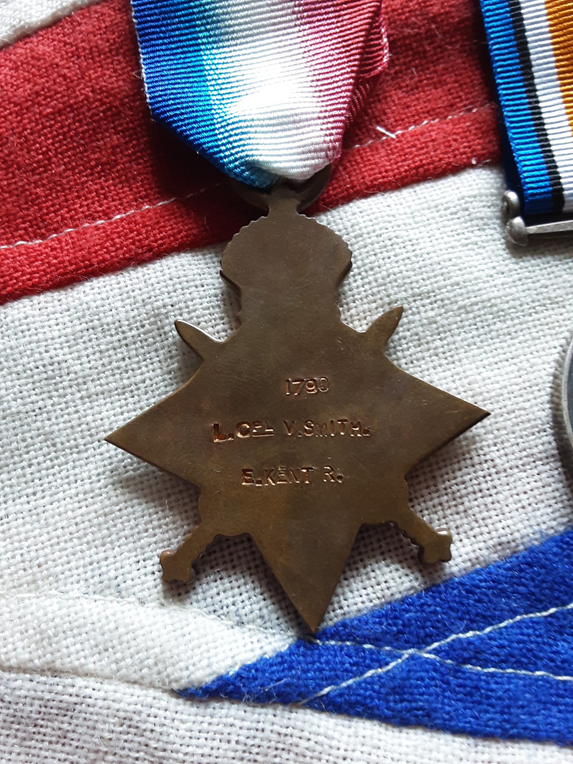 1915 Star & BWM. Victor Smith. East Kents. Gallipoli. Died Malta. Cranbrook - Image 3