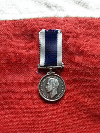 Period miniature KGVI Pre 1947 Royal Navy Long Service Good Conduct Medal.