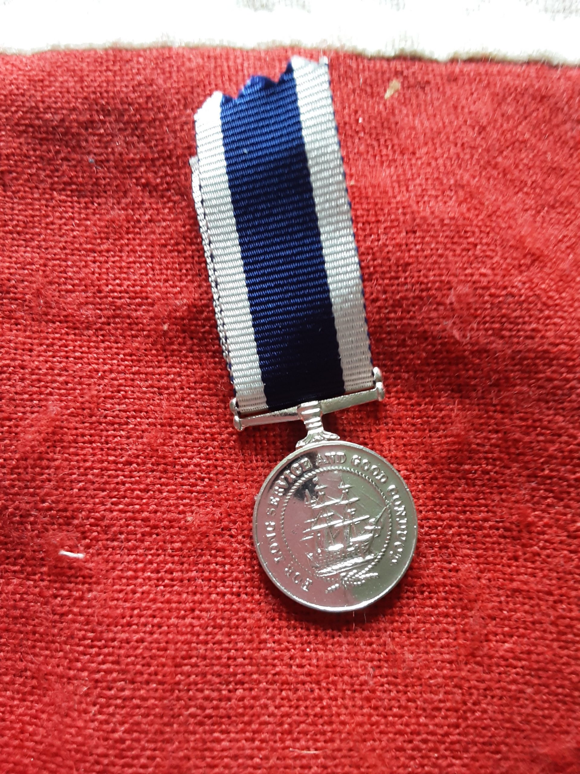 Minature QEII Royal Navy Long Service Good Conduct Medal - Image 2