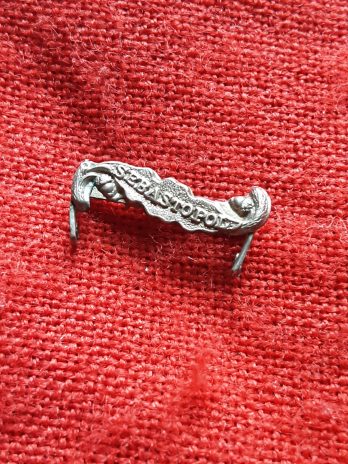 Period miniature Sebastopol clasp for Crimea 1854 medal.