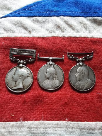 Burma 1889-92 IGS, QSA & EVII LSGC. 4th Kings Royal Rifle Corps. Nicholson. Canterbury.