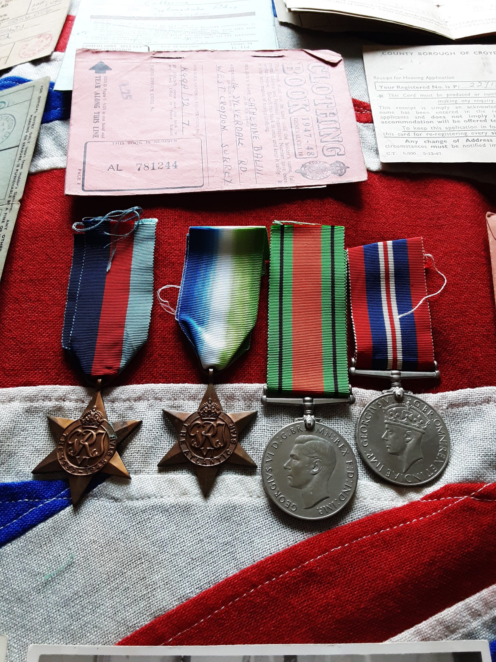 WWII medals & ephemera. Frederick Cosson Baldi. HMS Howe. Operation Husky. Croydon. Royal Navy - Image 2