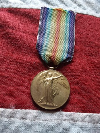 WWI Victory. Frank Hall. 2/8th West Yorkshire Regiment. Leeds Rifles. Wounded 1918