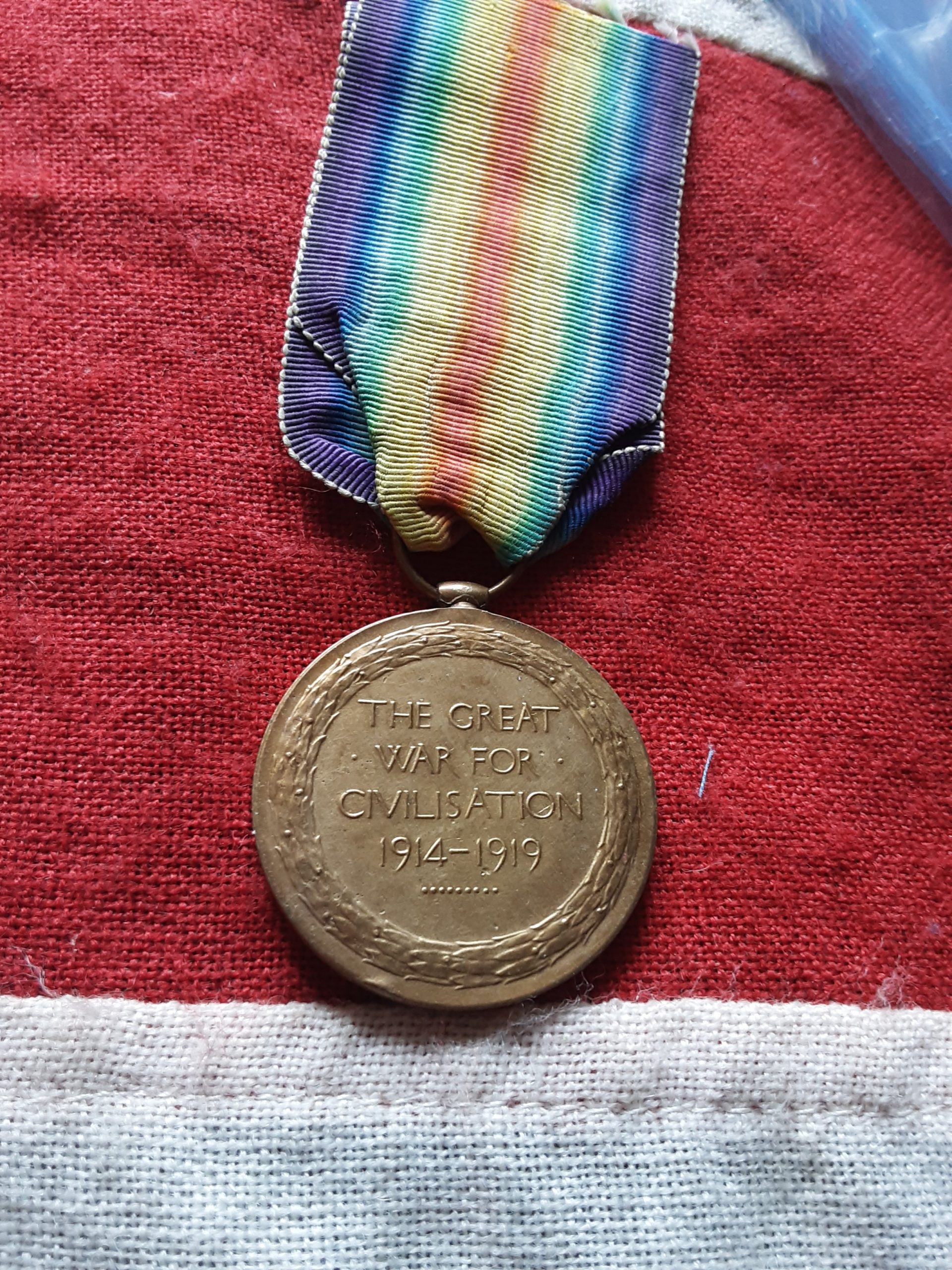 WWI Victory. Frank Hall. 2/8th West Yorkshire Regiment. Leeds Rifles. Wounded 1918 - Image 2