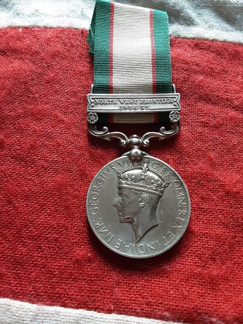 India Gsm North West Frontier 1936-37 Sepoy Ude Singh 2-7 Rajput .