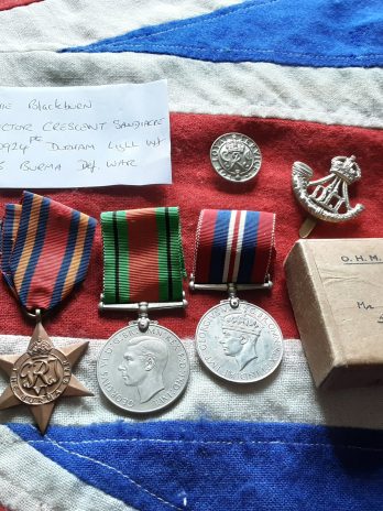 WWII Burma group. Archie Blackburn. Durham Light Infantry. Sandiacre.