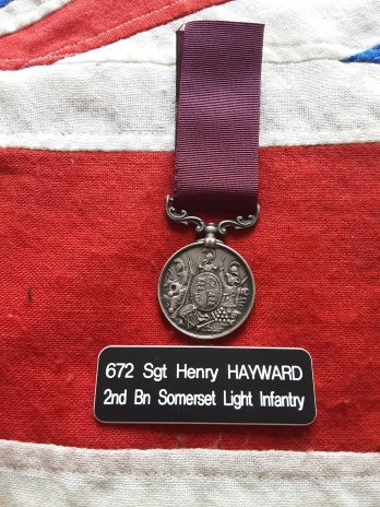 Victorian Long Service Medal Sergeant Henry Haward. 2nd Somerset Light Infantry. Widcombe, Bath. Good Hope & Mauritius.