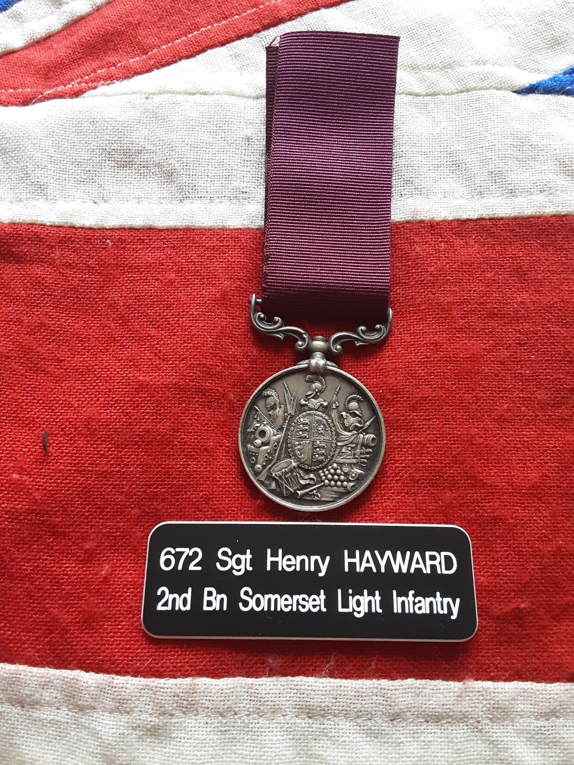 Victorian Long Service Medal Sergeant Henry Haward. 2nd Somerset Light Infantry. Widcombe, Bath. Good Hope & Mauritius.