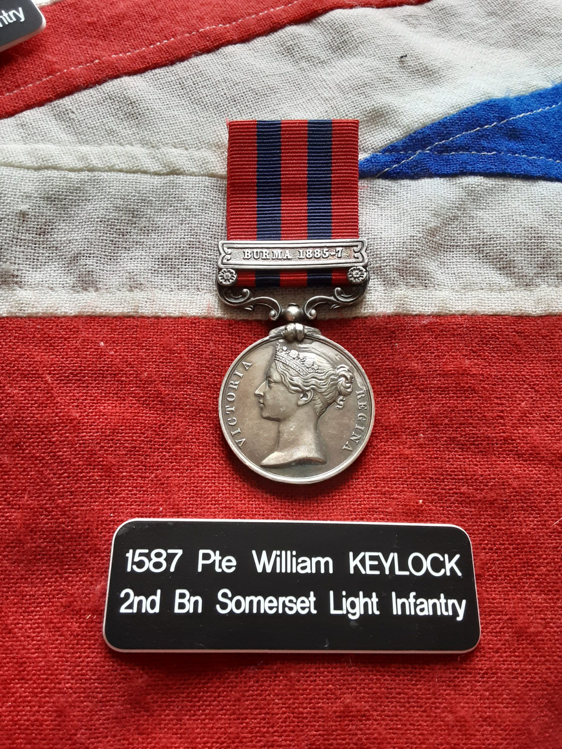Burma 1885-7. Colour Sergeant William George Keylock. 2nd Somerset Light Infantry. Gloucester.