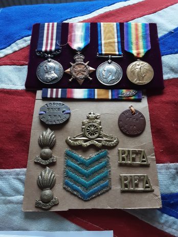 MM &Trio gallantry group. Bomber Edward Gordon Feardon. Trench Mortar Battery. Toronto,  Canada