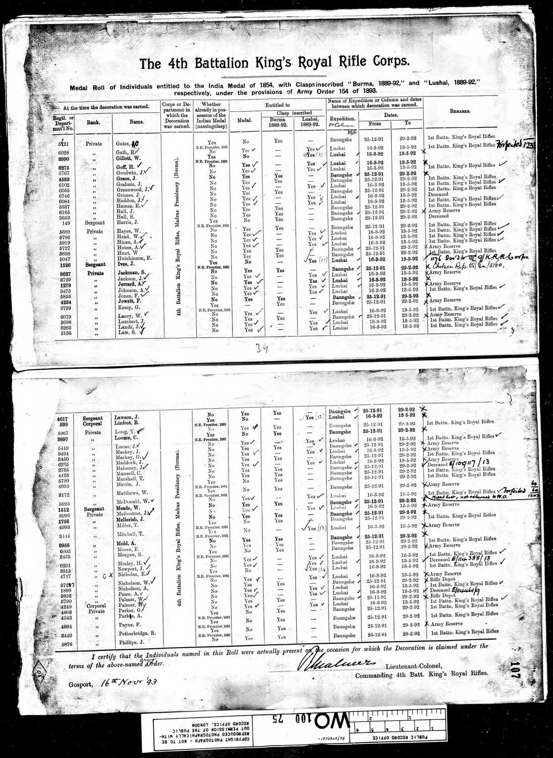 Burma 1889-92 IGS, QSA & EVII LSGC. 4th Kings Royal Rifle Corps. Nicholson. Canterbury. - Image 6