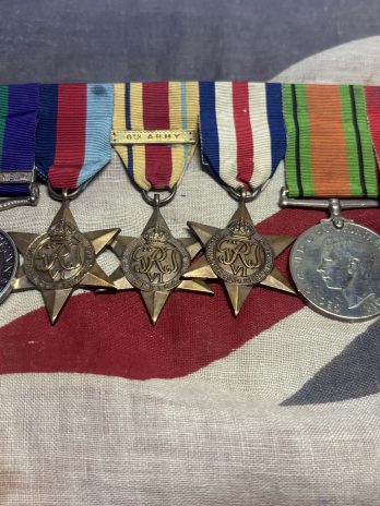 Pre War Palestine GSM grouping with WWII service. Dutton. Cheshire Regiment. Possible D Day lander.