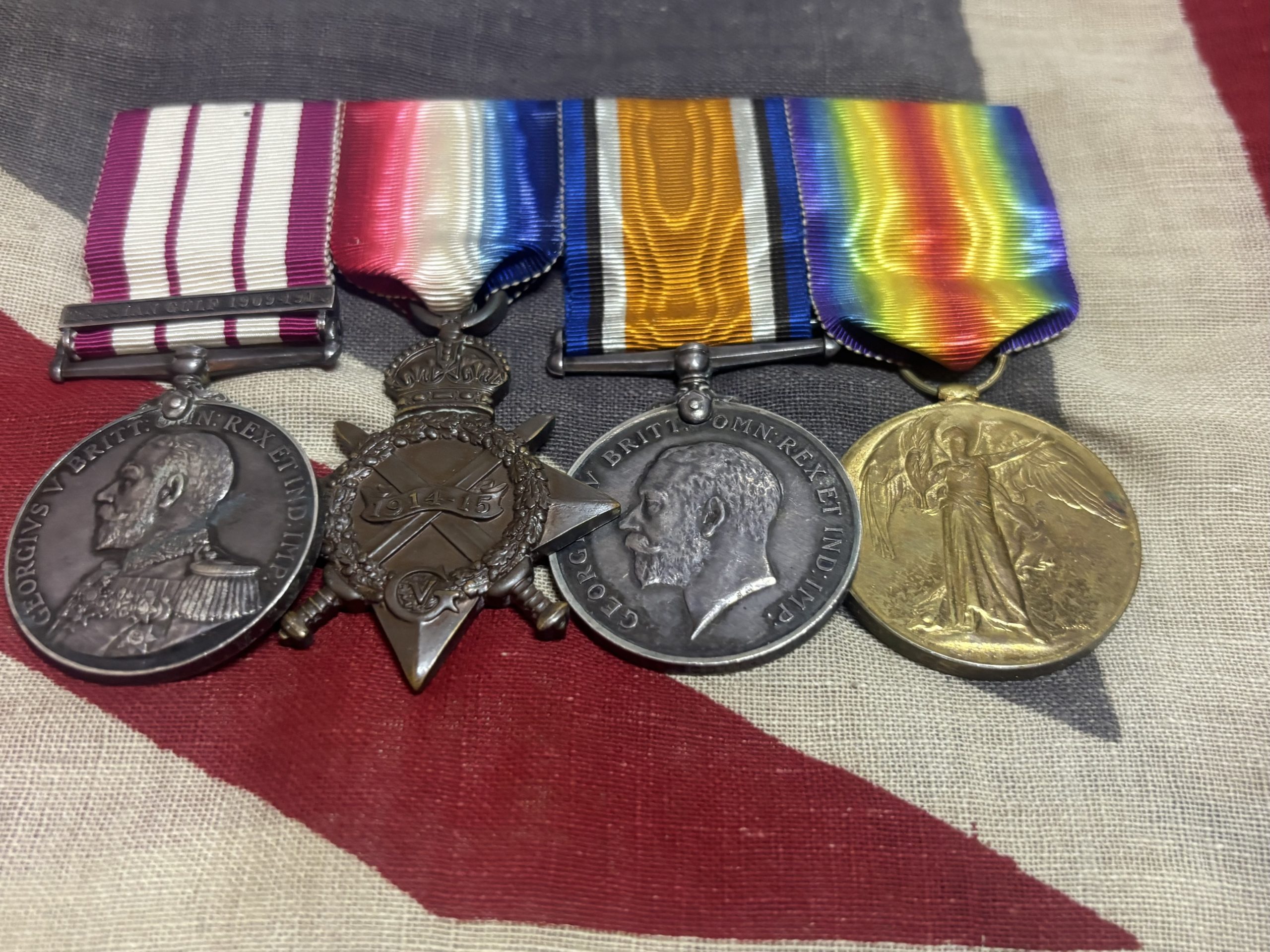 NGSM Persian Gulf with 1915 Trio. Scott. Camberwell. One of 70 survivors of the sinking of HMS Hawke. October 1914.