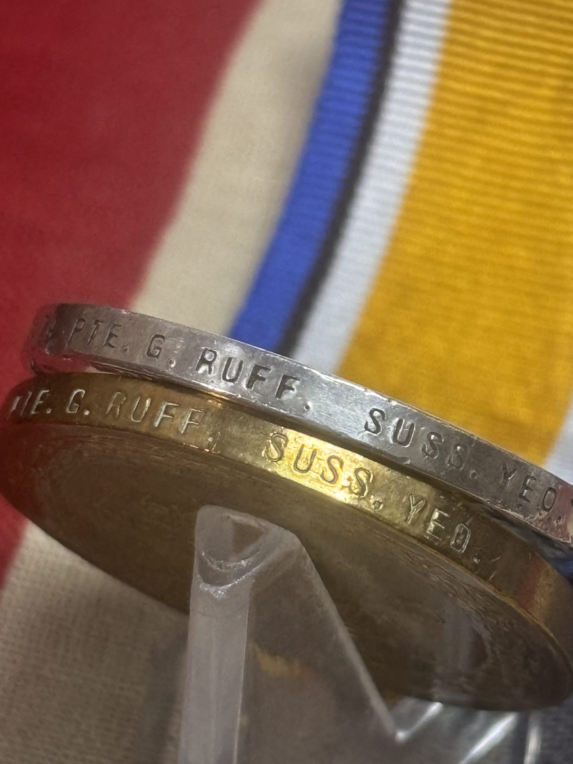WWI Pair. Ruff. Sussex Yeomanry Dragoons. Served Gallipoli to the Western Front. Chichester. - Image 3