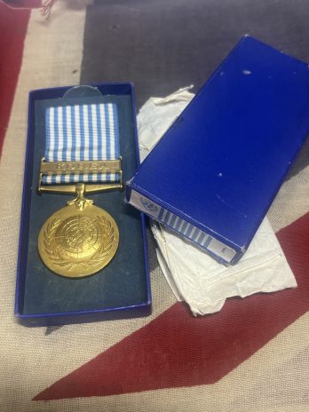 Boxed UN Korea Medal.