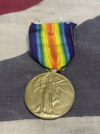 WWI Victory Medal. Vye. Dorset Regiment later Gloucestershire Regiment. Wareham/Swanage, Dorset.