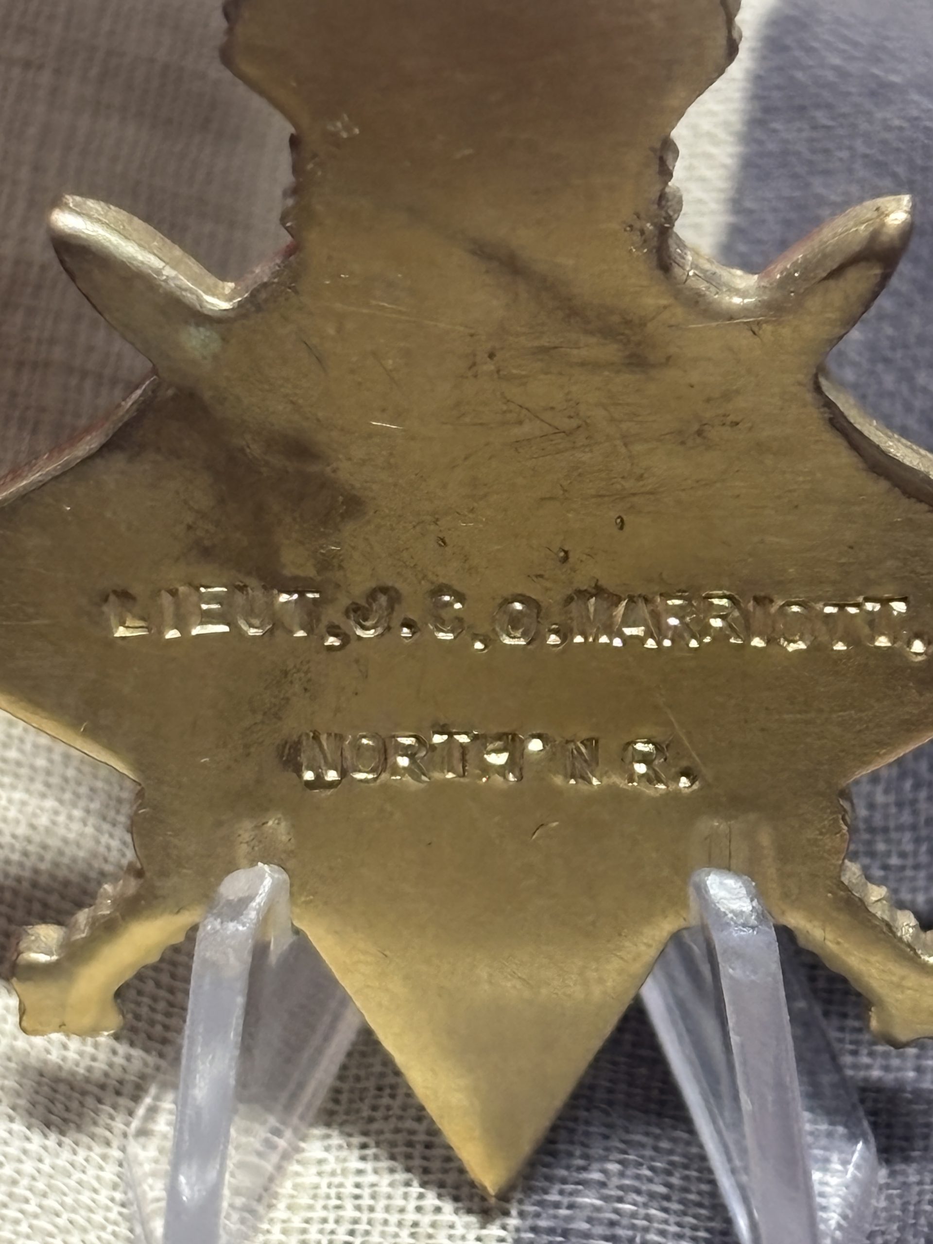 1915 Star to Lt Marriott Northamptonshire Regiment. Later Major General and Knighted. DSO MC. Commander 22nd Guards WW2 - Image 3