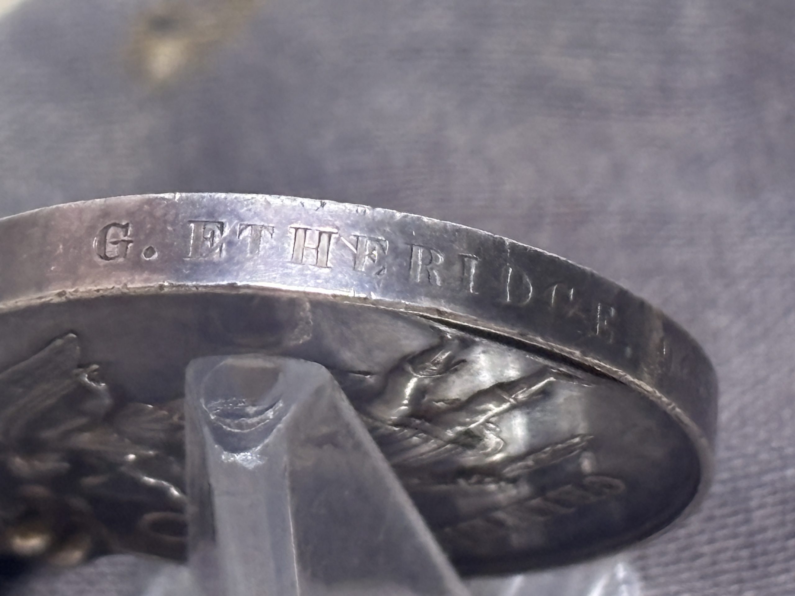 1854 Medal with Sebastopol clasp. Etheridge. 90th Regiment. Severely wounded at the Final Attack of Redan, Sept 1855. - Image 4