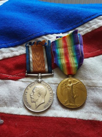 Ww1 Pair . Arthur Stokes .Avc . 1st /8th Lancashire Fusiliers. Mgc .