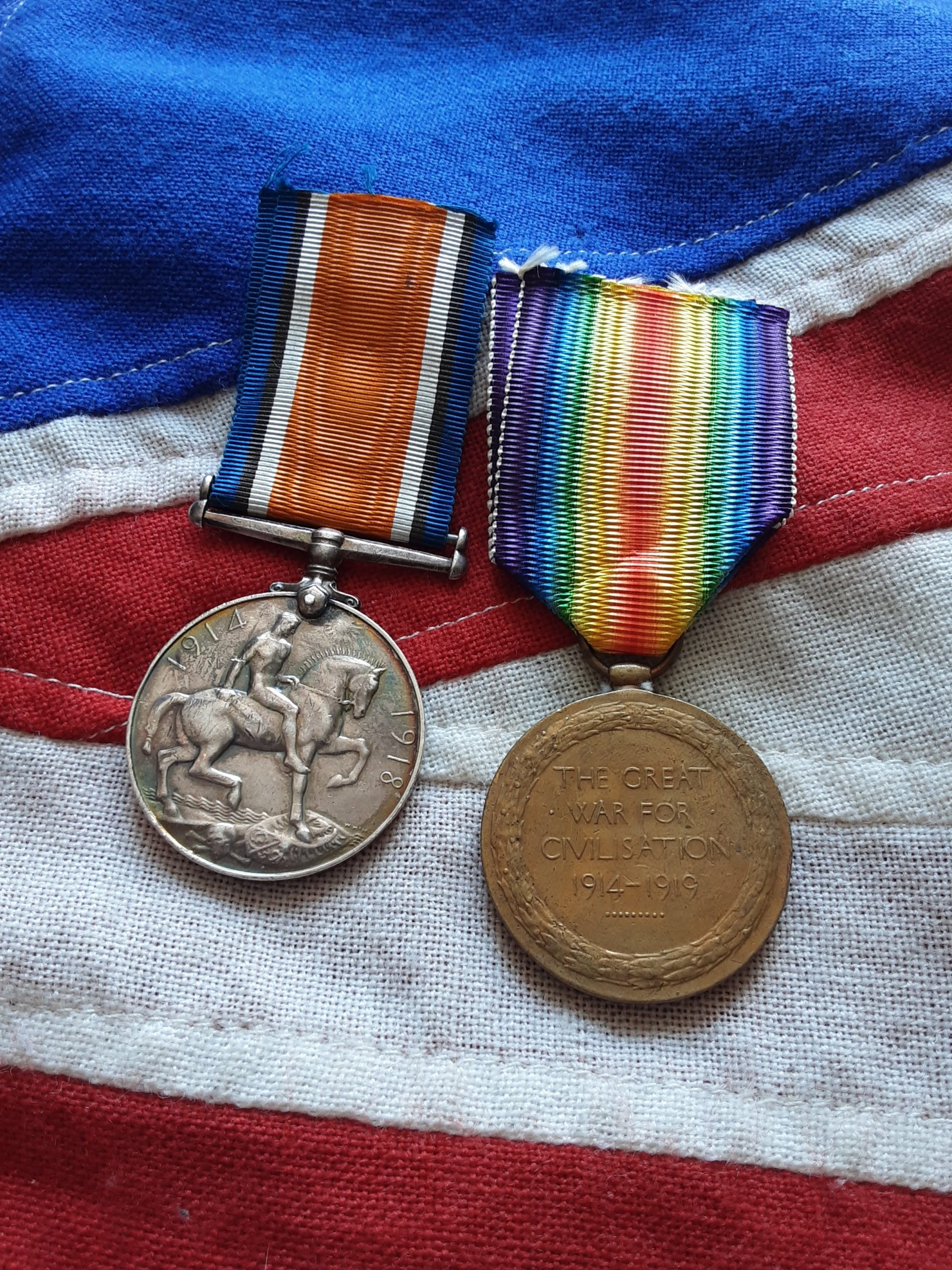 WWI Pair. Peter Page. RMA. Underage enlistee. Ilford, Sussex. RFA. India Postwar. HMS Resolution. - Image 2